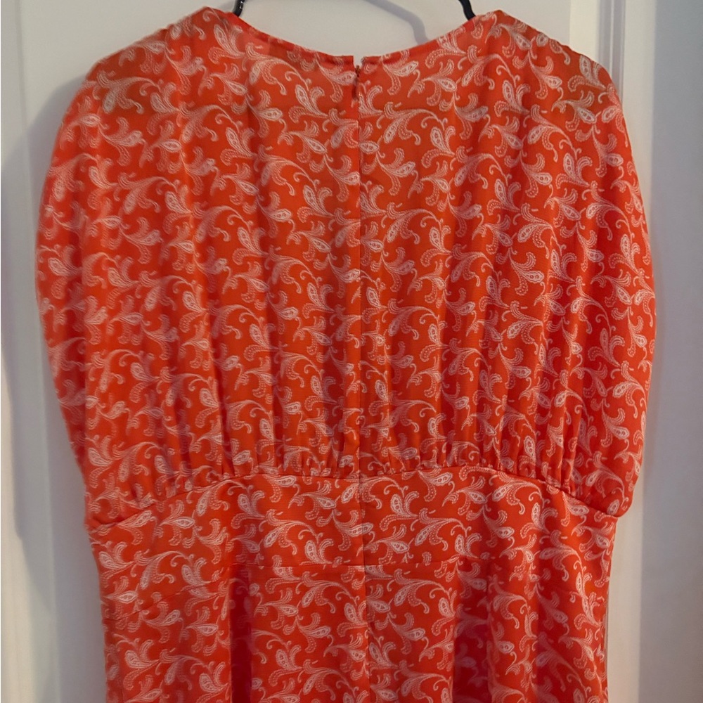 Ann Taylor Vibrant Orange Midi Dress - Picture 6 of 6